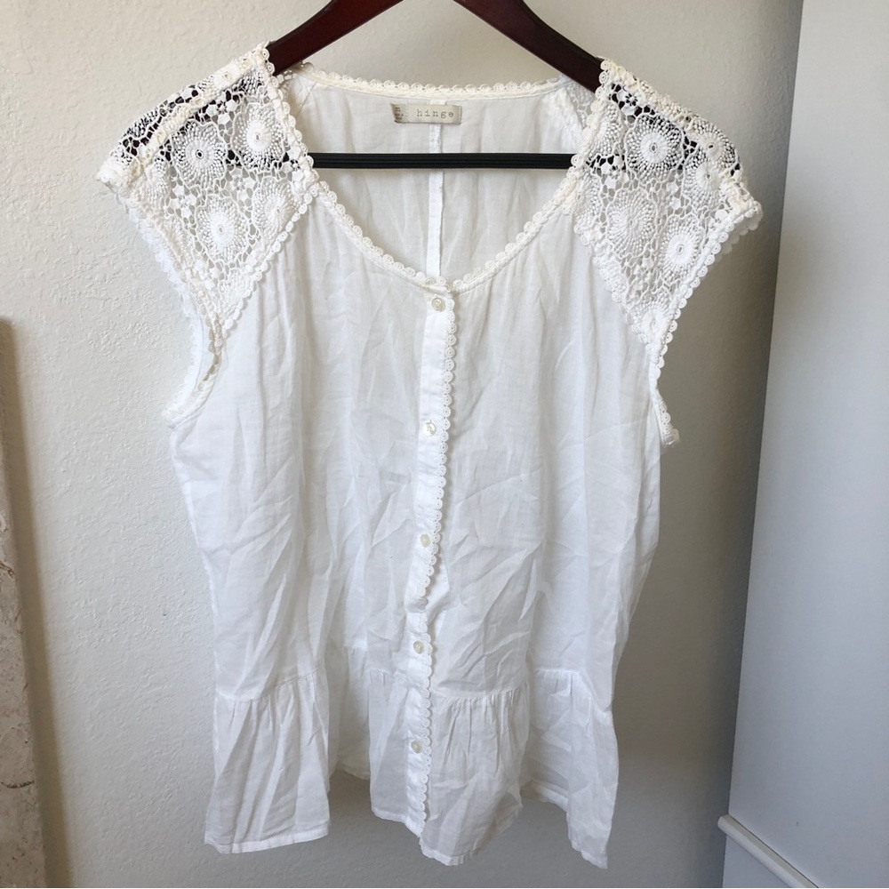 Hinge White Lace Blouse